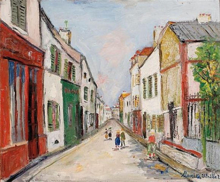 WikiOO.org - Encyclopedia of Fine Arts - Maalaus, taideteos Maurice Utrillo - Damiette Street in Sannois