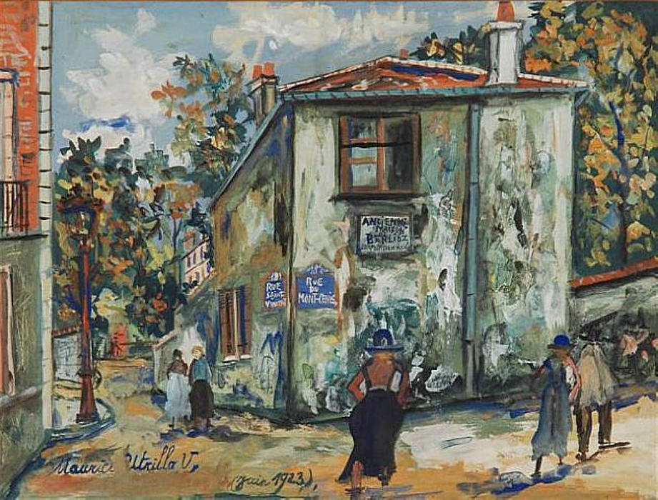 Wikioo.org - The Encyclopedia of Fine Arts - Painting, Artwork by Maurice Utrillo - Mont-Cenis street