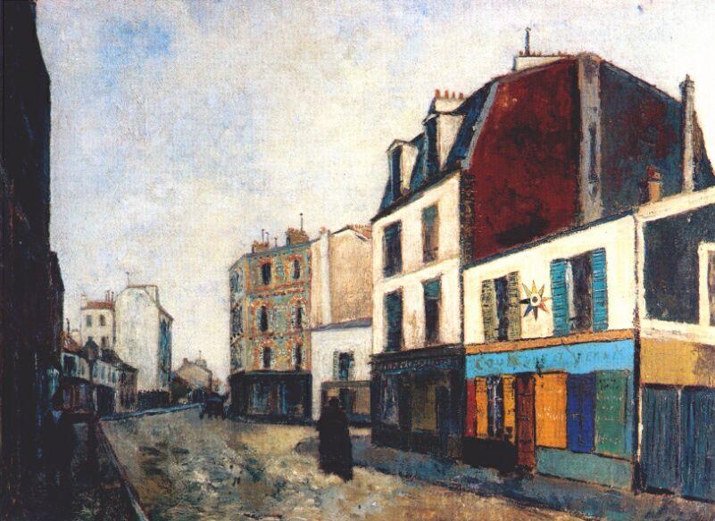 Wikioo.org - The Encyclopedia of Fine Arts - Painting, Artwork by Maurice Utrillo - Paintshop at Saint Ouen
