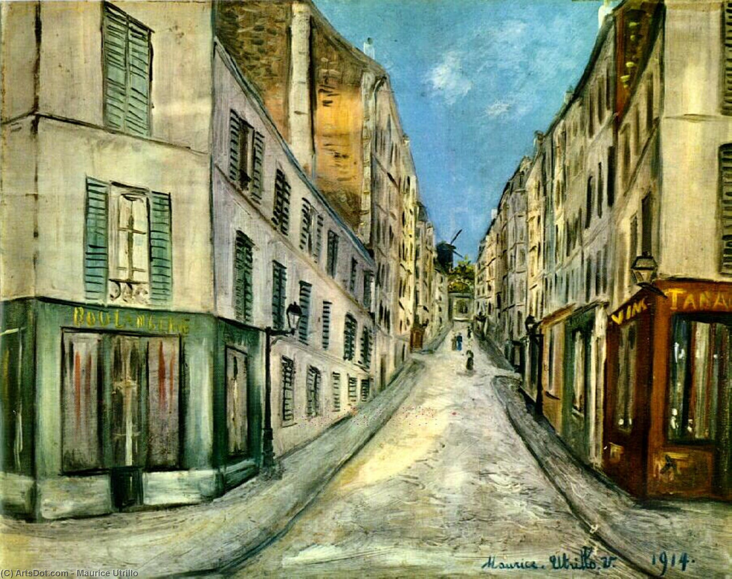 Wikioo.org - The Encyclopedia of Fine Arts - Painting, Artwork by Maurice Utrillo - Paris Street