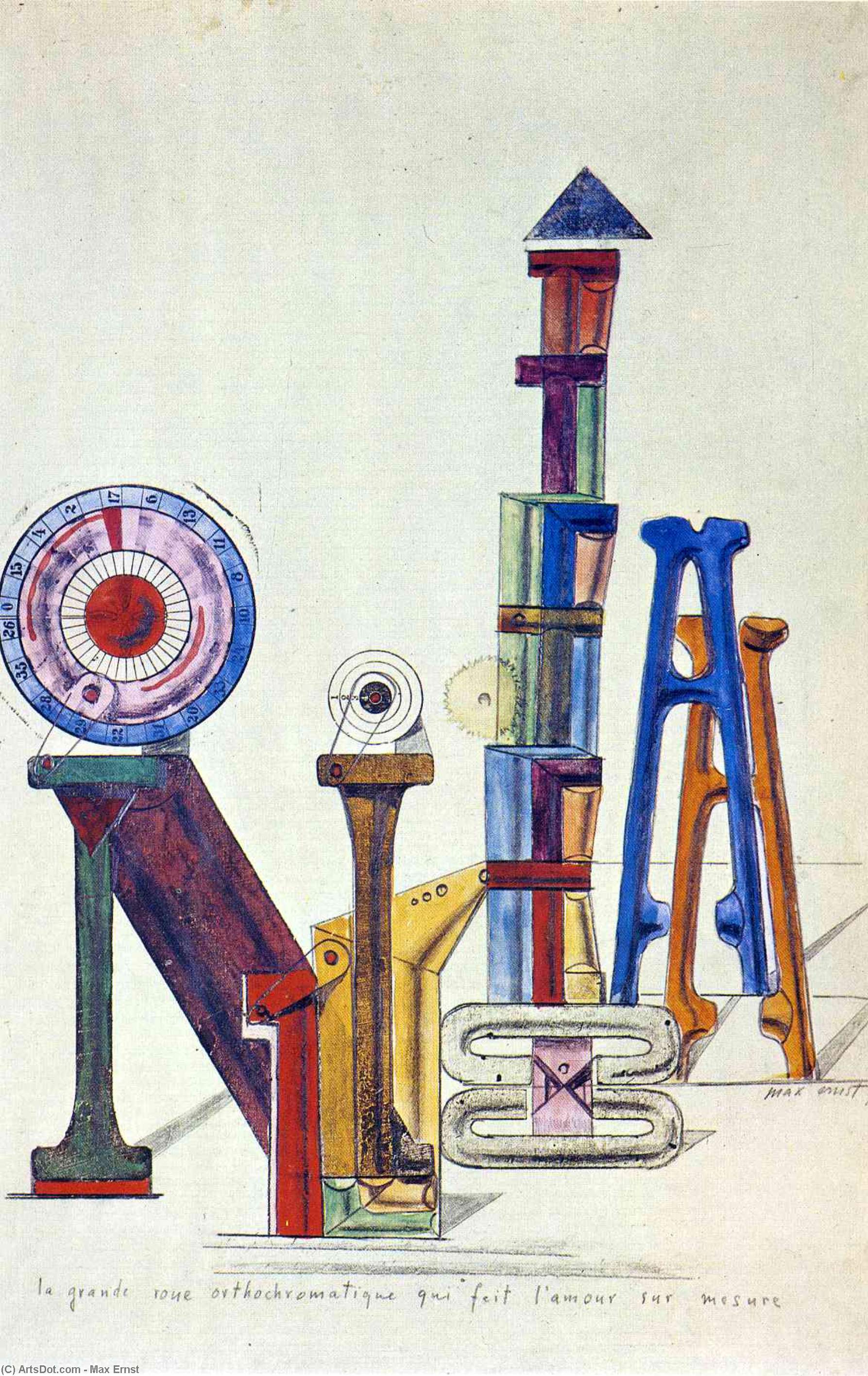 Wikioo.org - The Encyclopedia of Fine Arts - Painting, Artwork by Max Ernst - La Grande Roue Orthochromatique…