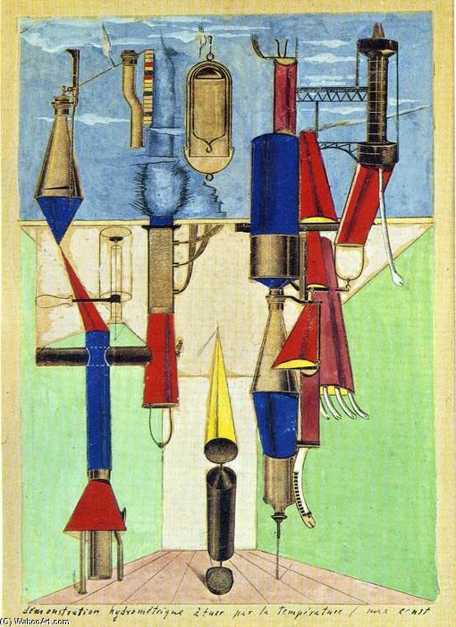 Wikioo.org - The Encyclopedia of Fine Arts - Painting, Artwork by Max Ernst - Hydrometric Demonstration