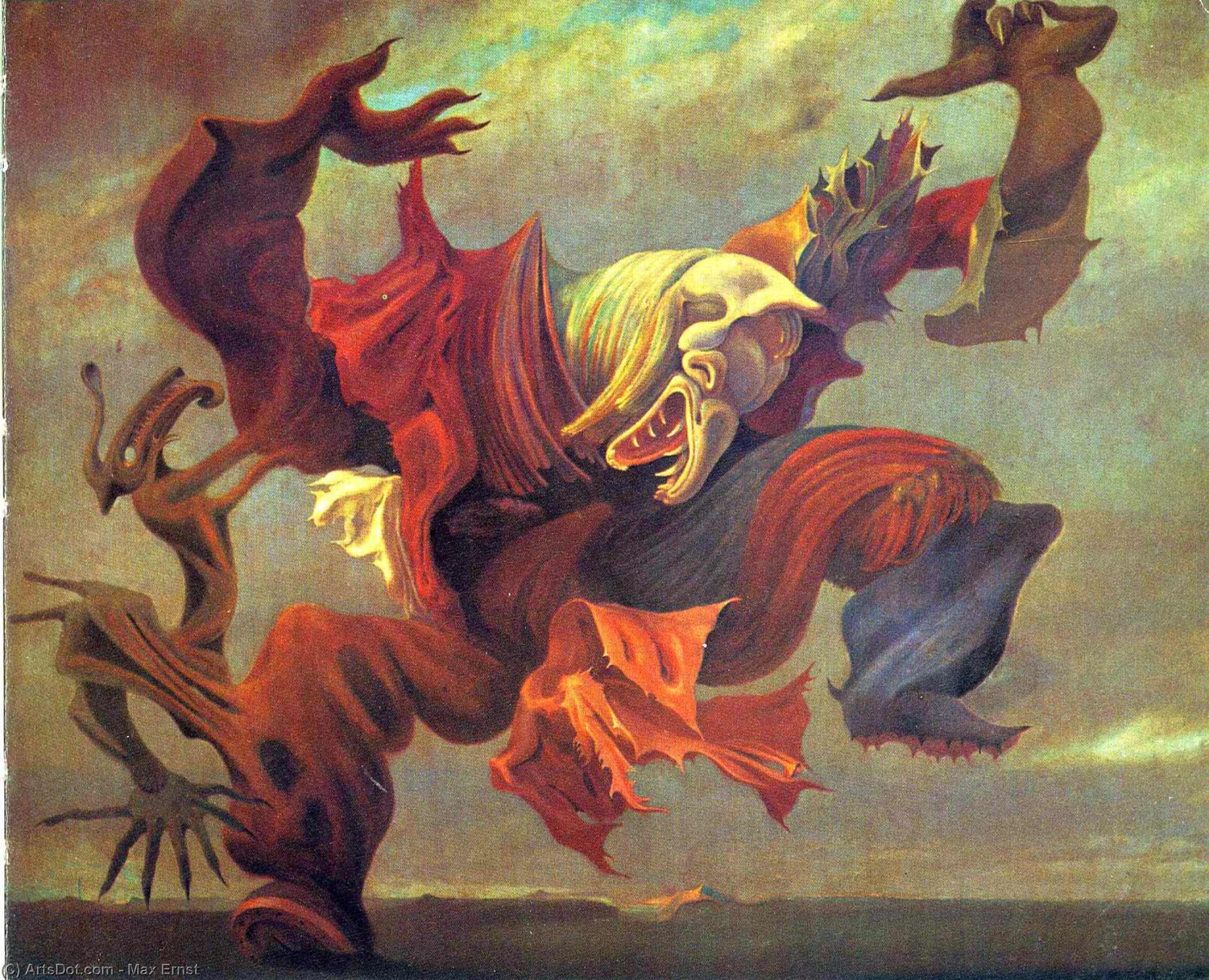 Wikioo.org - The Encyclopedia of Fine Arts - Painting, Artwork by Max Ernst - The Angel of the home or the Triumph of Surrealism