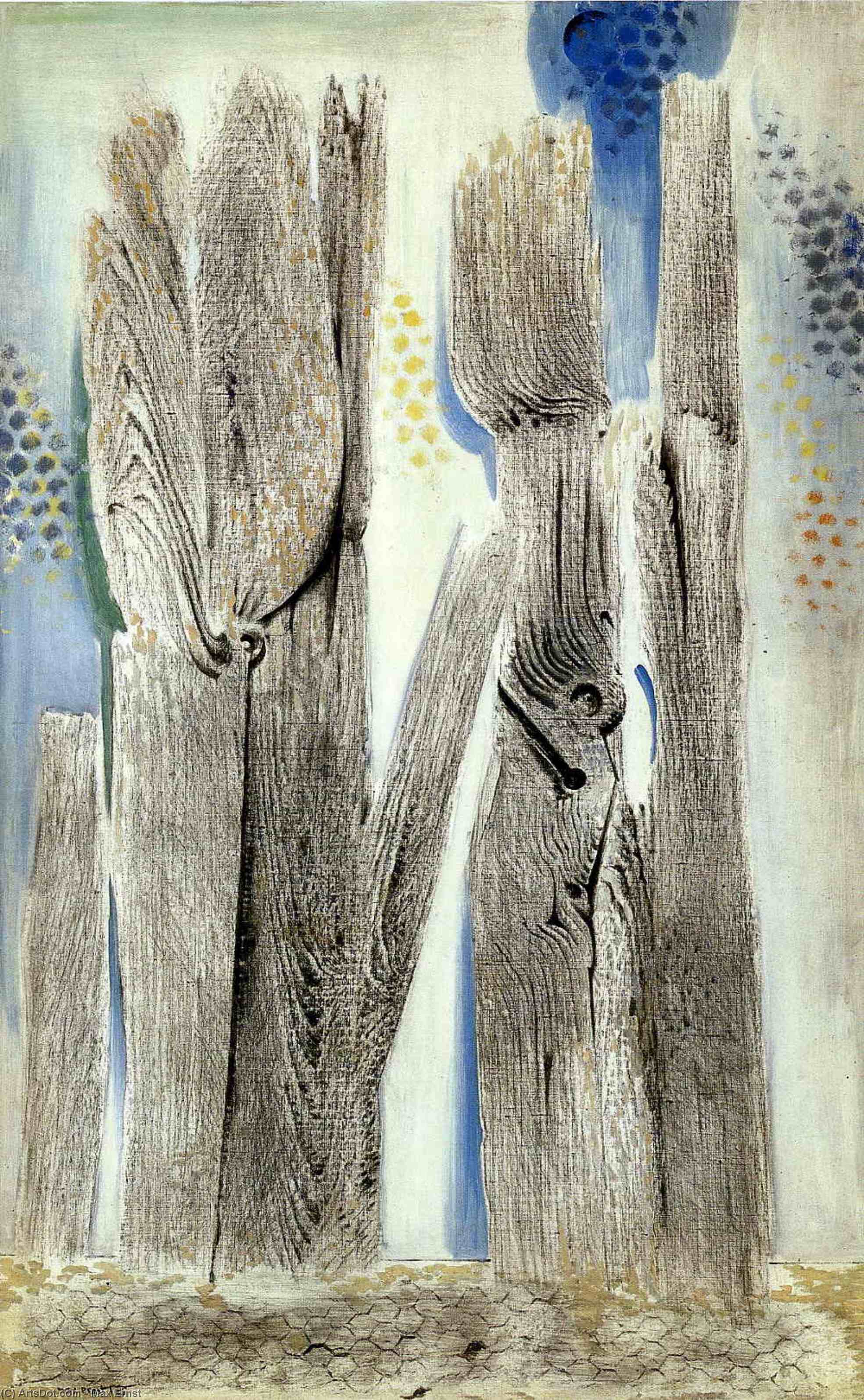 Wikioo.org – L'Encyclopédie des Beaux Arts - Peinture, Oeuvre de Max Ernst - le bleu de forêt