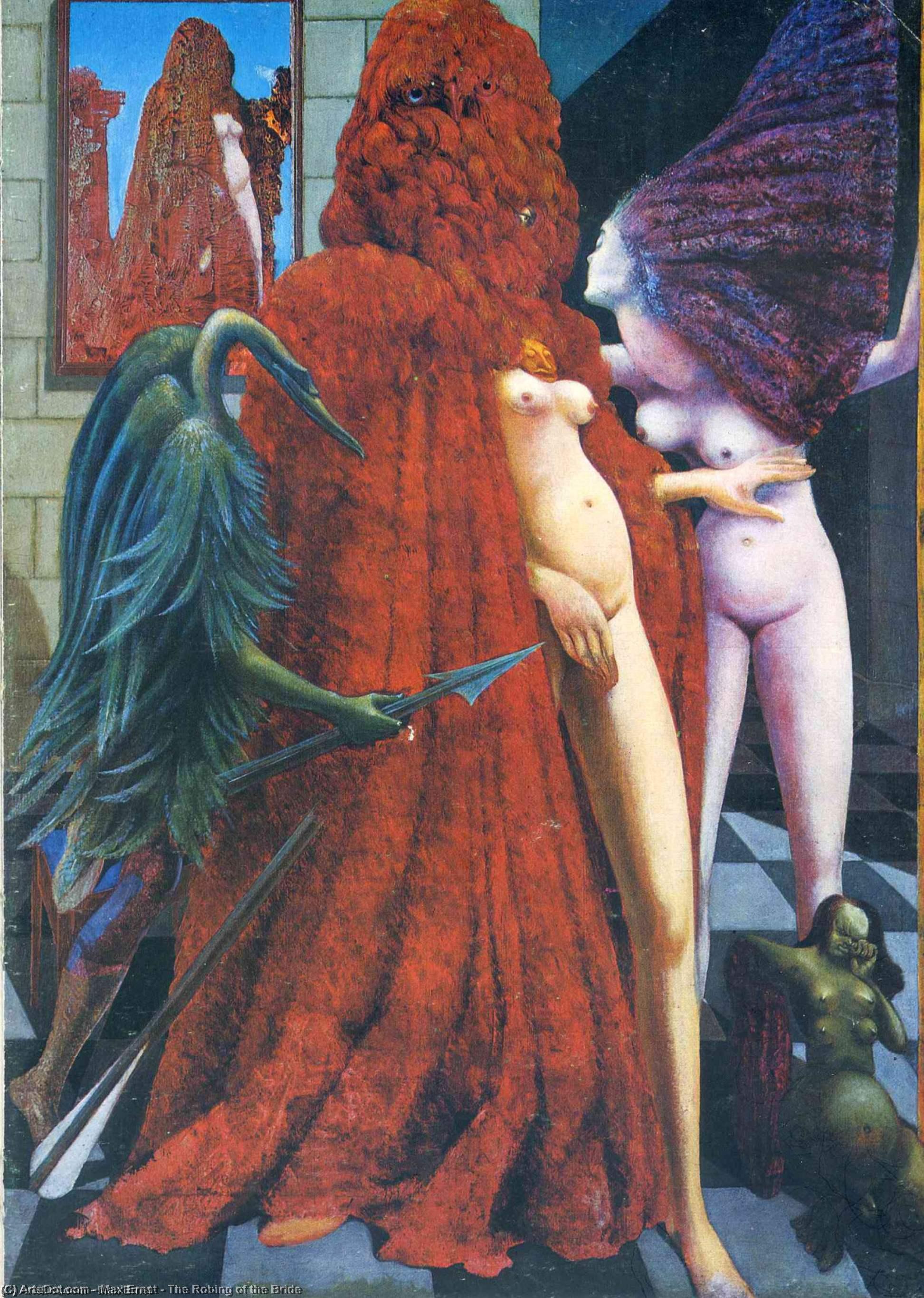 Wikioo.org - The Encyclopedia of Fine Arts - Painting, Artwork by Max Ernst - The Robing of the Bride