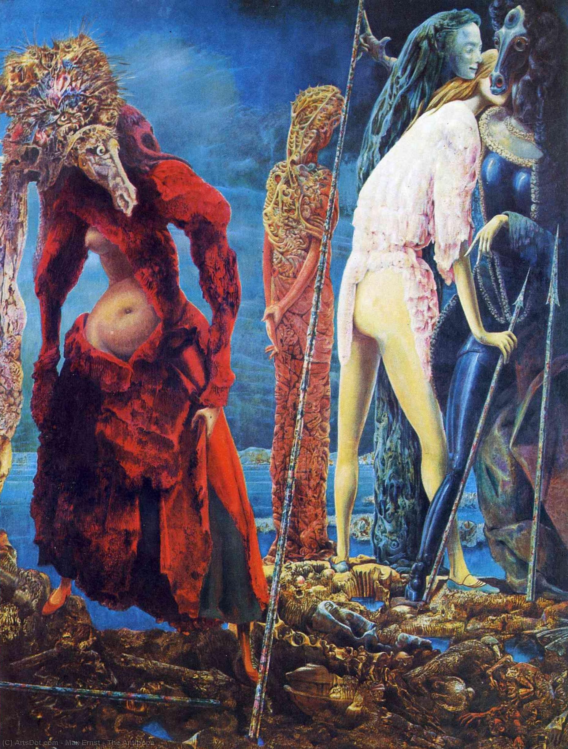 Wikioo.org – La Enciclopedia de las Bellas Artes - Pintura, Obras de arte de Max Ernst - el antipapa
