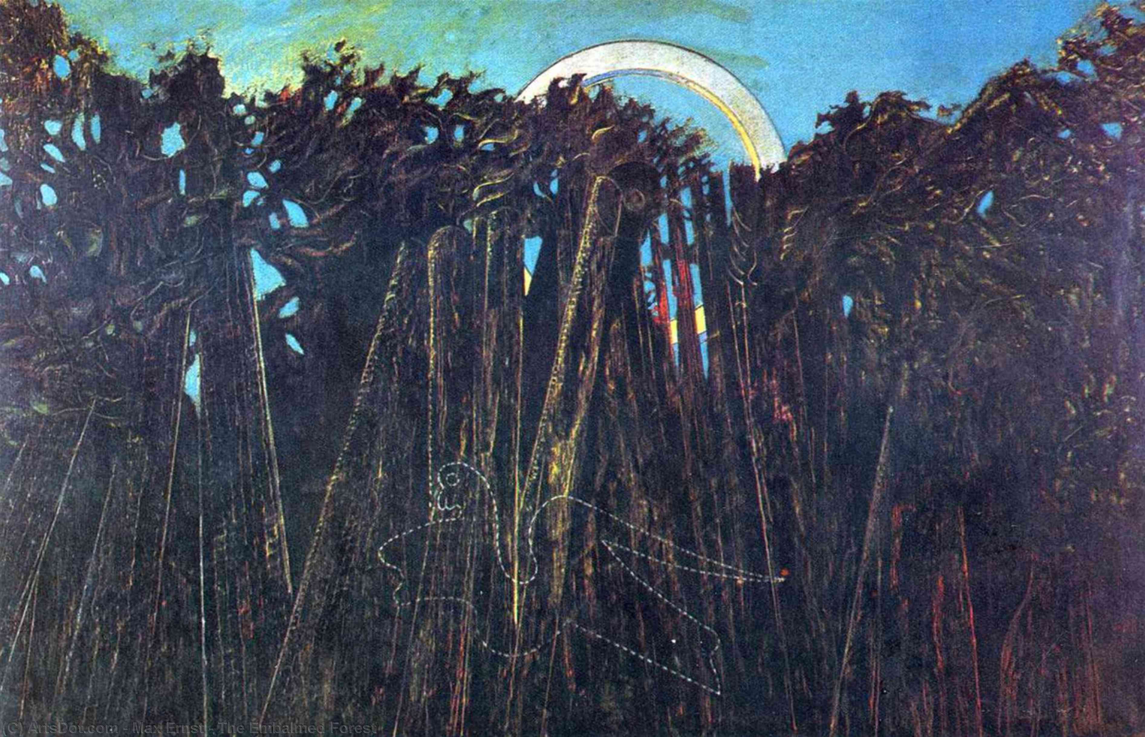Wikioo.org – La Enciclopedia de las Bellas Artes - Pintura, Obras de arte de Max Ernst - el embalsamado bosque