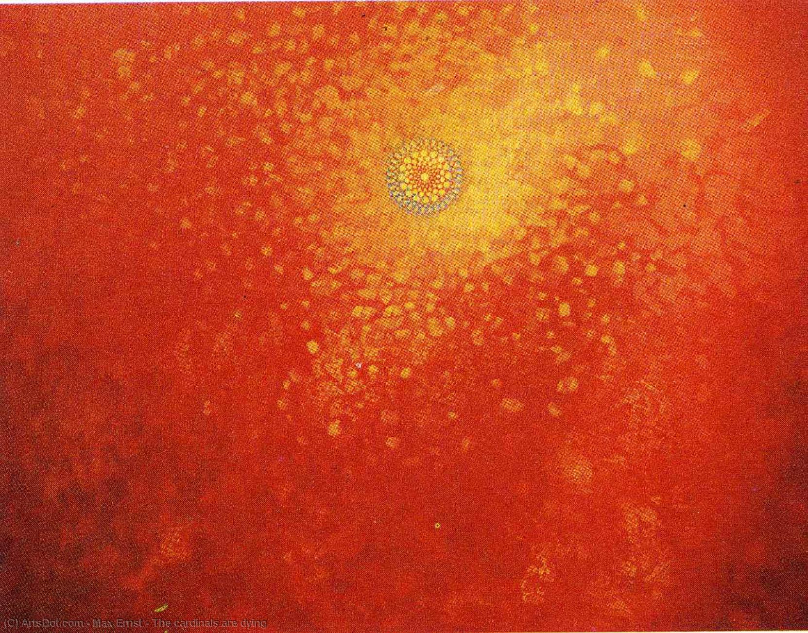 Wikioo.org – L'Encyclopédie des Beaux Arts - Peinture, Oeuvre de Max Ernst - les cardinaux y sont  mourir