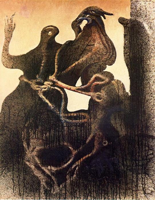 WikiOO.org - אנציקלופדיה לאמנויות יפות - ציור, יצירות אמנות Max Ernst - Birth of Zoomorph Couple