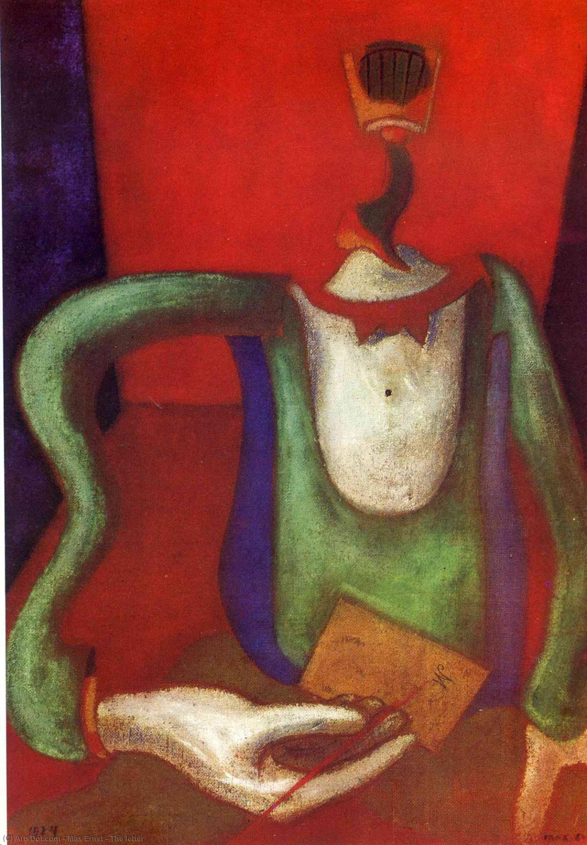 Wikioo.org – La Enciclopedia de las Bellas Artes - Pintura, Obras de arte de Max Ernst - la carta
