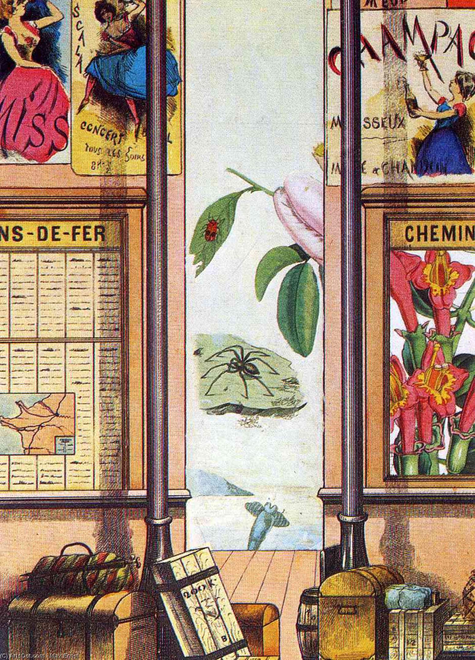 Wikoo.org - موسوعة الفنون الجميلة - اللوحة، العمل الفني Max Ernst - Commonplaces - Girls, Death and Devil