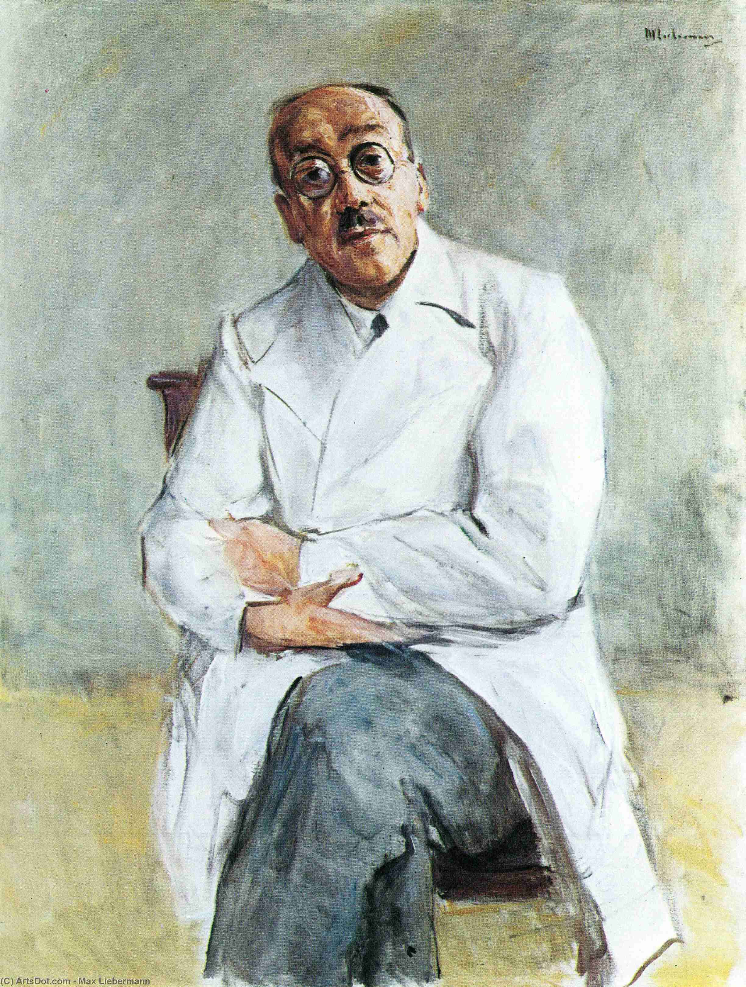 Wikioo.org - The Encyclopedia of Fine Arts - Painting, Artwork by Max Liebermann - The Surgeon, Ferdinand Sauerbruch