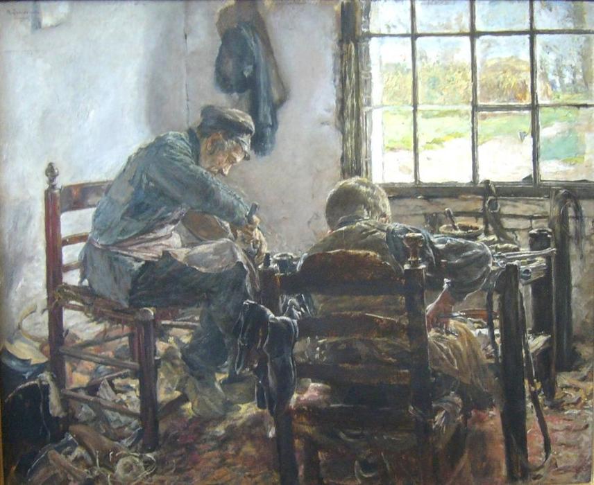 Wikioo.org - The Encyclopedia of Fine Arts - Painting, Artwork by Max Liebermann - Shoemaker