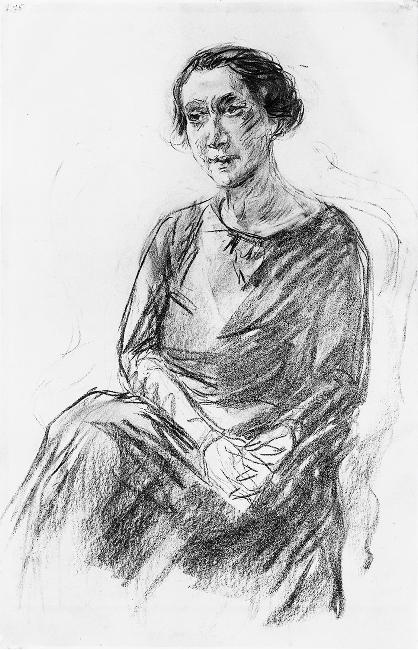 Wikioo.org - The Encyclopedia of Fine Arts - Painting, Artwork by Max Liebermann - Portrait of Mrs. Irene Triesch