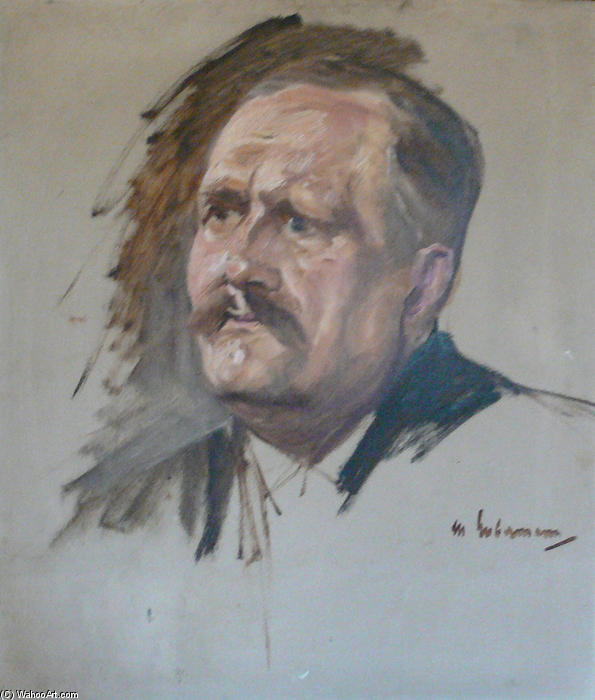 Wikioo.org - The Encyclopedia of Fine Arts - Painting, Artwork by Max Liebermann - Sketch for the Portrait of Friedrich Naumann