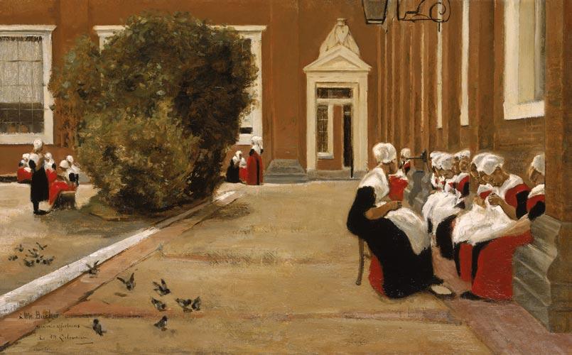 Wikioo.org - The Encyclopedia of Fine Arts - Painting, Artwork by Max Liebermann - Amsterdam Orphanage