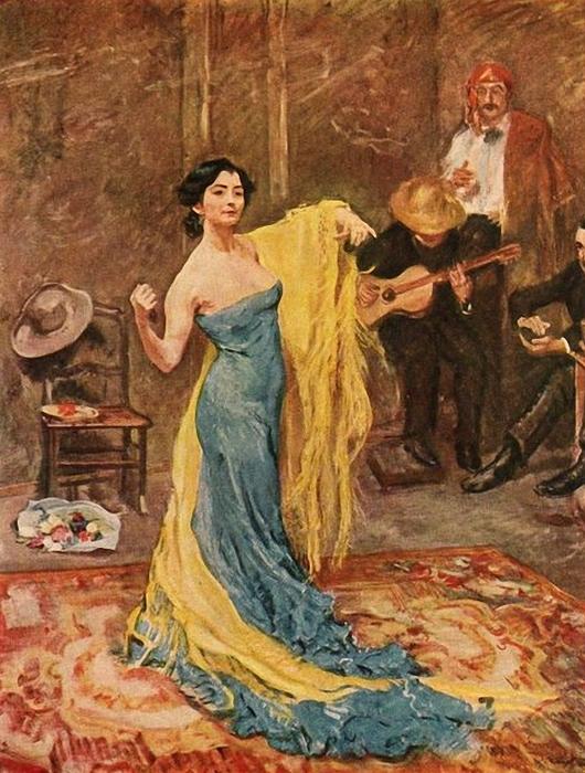WikiOO.org - Encyclopedia of Fine Arts - Festés, Grafika Max Slevogt - The dancer Marietta di Rigardo
