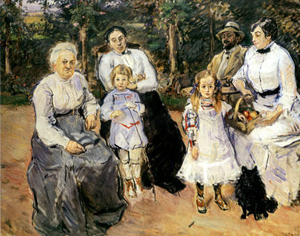 Wikioo.org - The Encyclopedia of Fine Arts - Painting, Artwork by Max Slevogt - Slevogt family in the garden of Godramstein