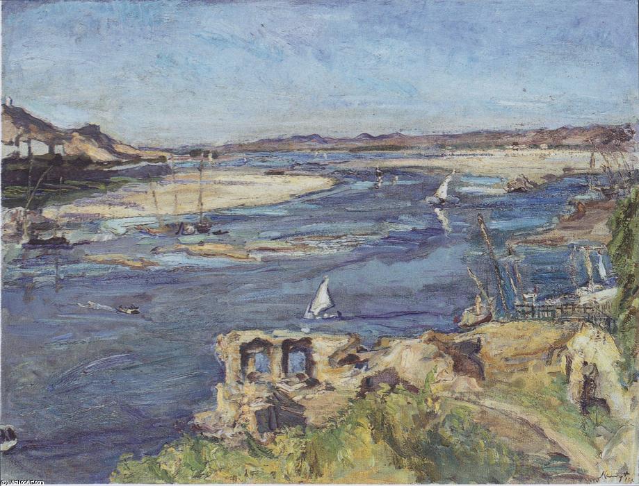 Wikioo.org - The Encyclopedia of Fine Arts - Painting, Artwork by Max Slevogt - The Nile at Aswan