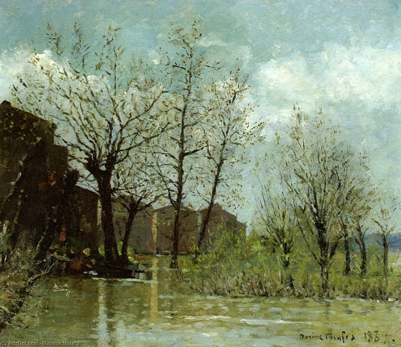 Wikioo.org - The Encyclopedia of Fine Arts - Painting, Artwork by Maxime Emile Louis Maufra - Flood