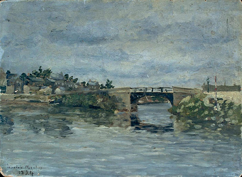Wikioo.org - The Encyclopedia of Fine Arts - Painting, Artwork by Maxime Emile Louis Maufra - The old Bridge in Barbin