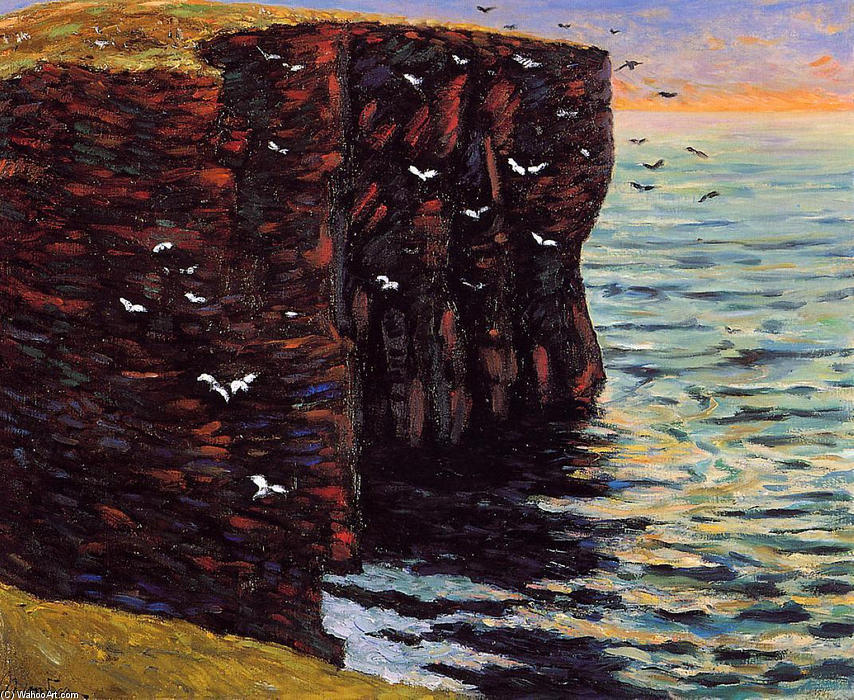 Wikioo.org - The Encyclopedia of Fine Arts - Painting, Artwork by Maxime Emile Louis Maufra - The Black Cliffs at Thurso