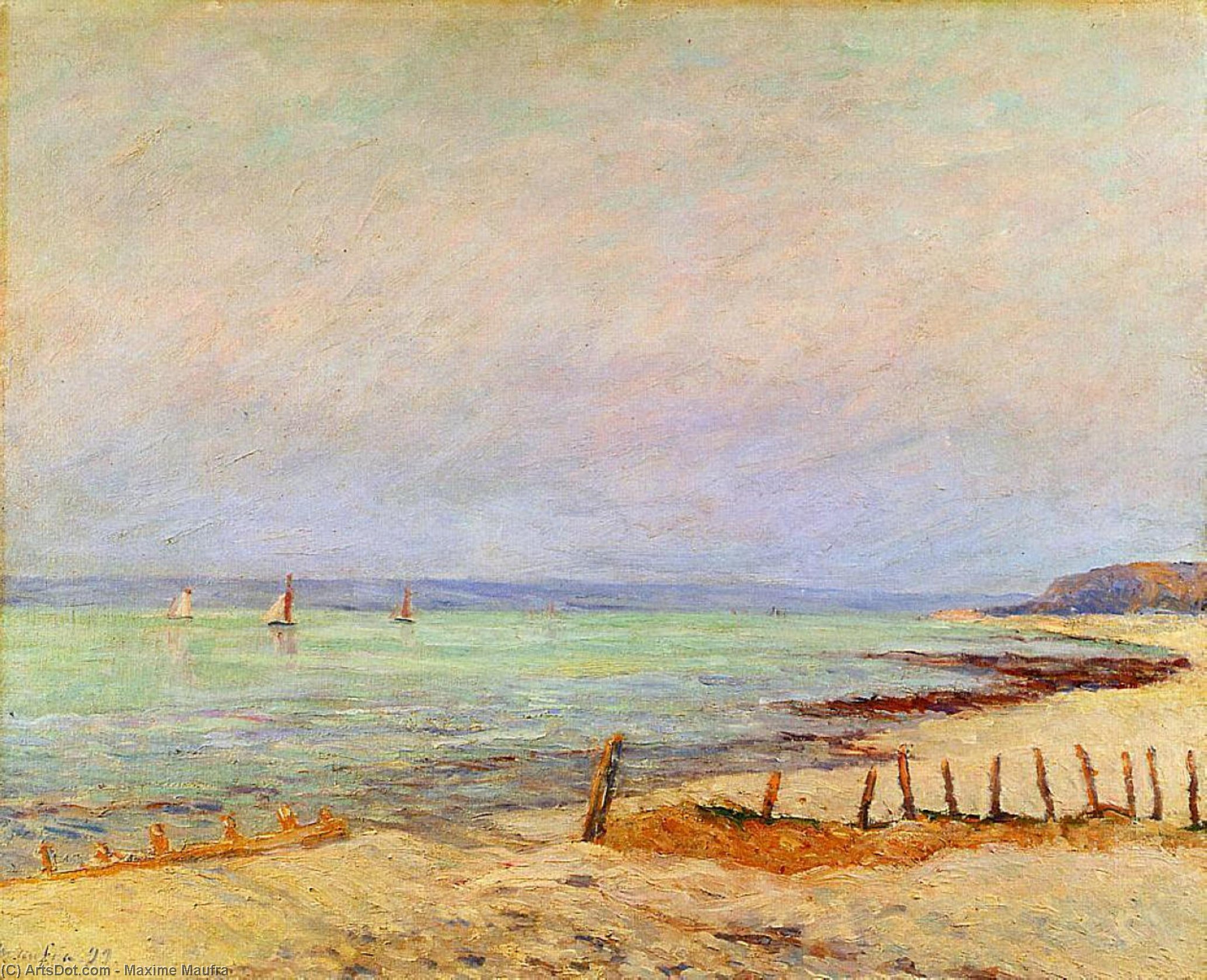 Wikioo.org - The Encyclopedia of Fine Arts - Painting, Artwork by Maxime Emile Louis Maufra - Dusk