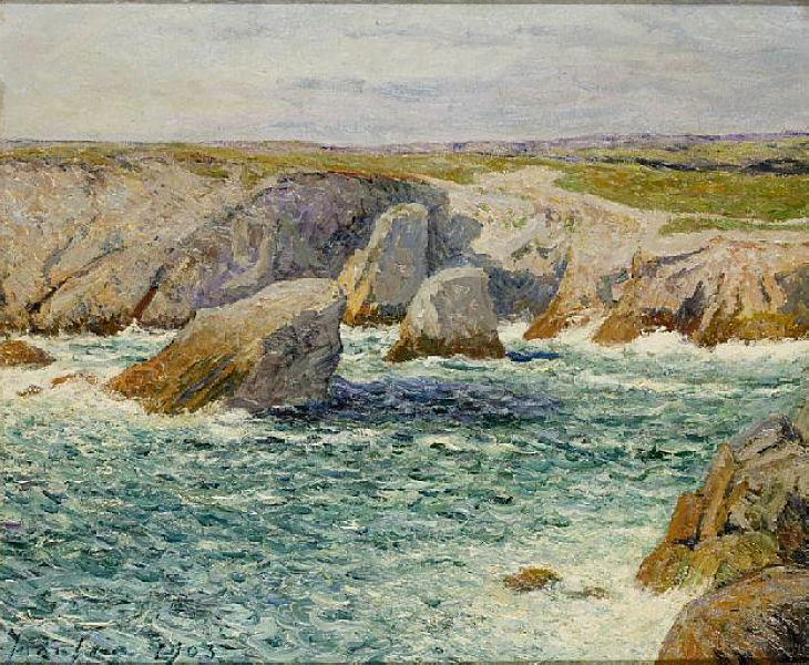 Wikioo.org - The Encyclopedia of Fine Arts - Painting, Artwork by Maxime Emile Louis Maufra - The creek shore of Quibero