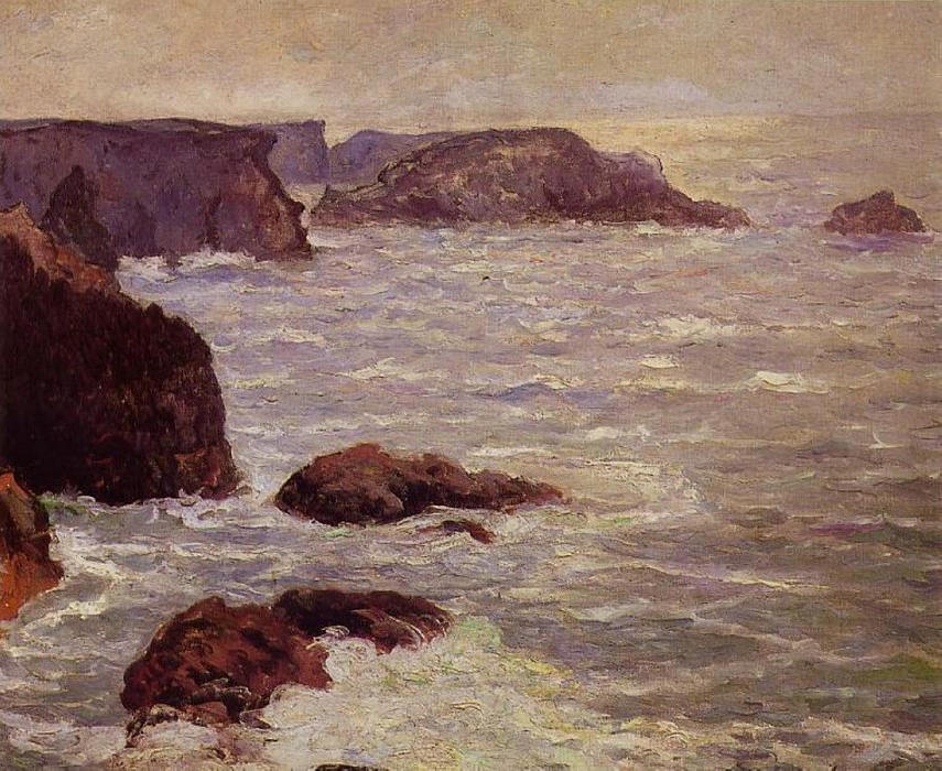 Wikioo.org - The Encyclopedia of Fine Arts - Painting, Artwork by Maxime Emile Louis Maufra - Coast Goulphar