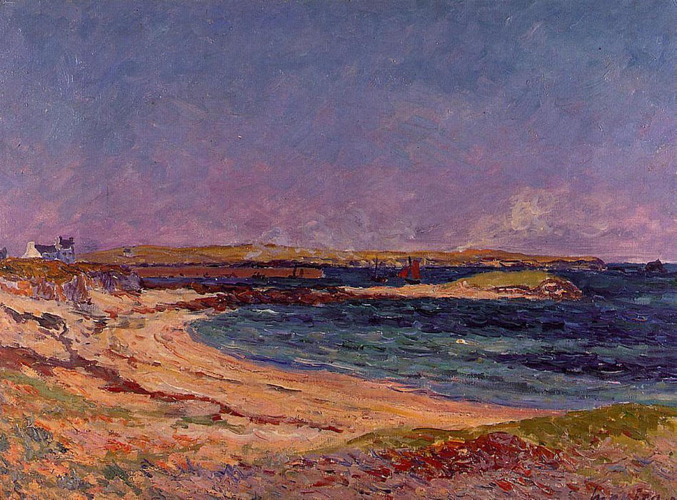 Wikioo.org - The Encyclopedia of Fine Arts - Painting, Artwork by Maxime Emile Louis Maufra - The Portivy Beach