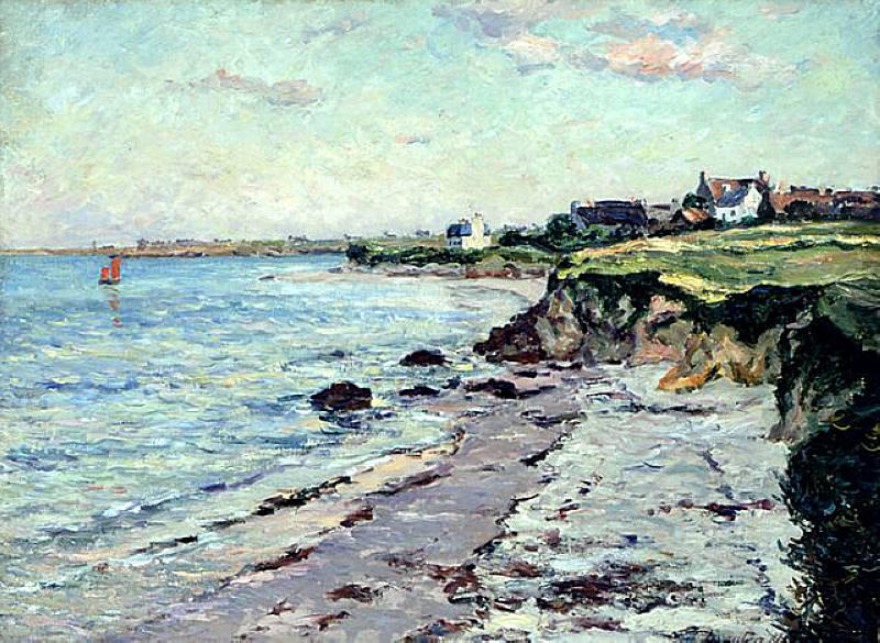 Wikioo.org - The Encyclopedia of Fine Arts - Painting, Artwork by Maxime Emile Louis Maufra - The Village of Kerhostin