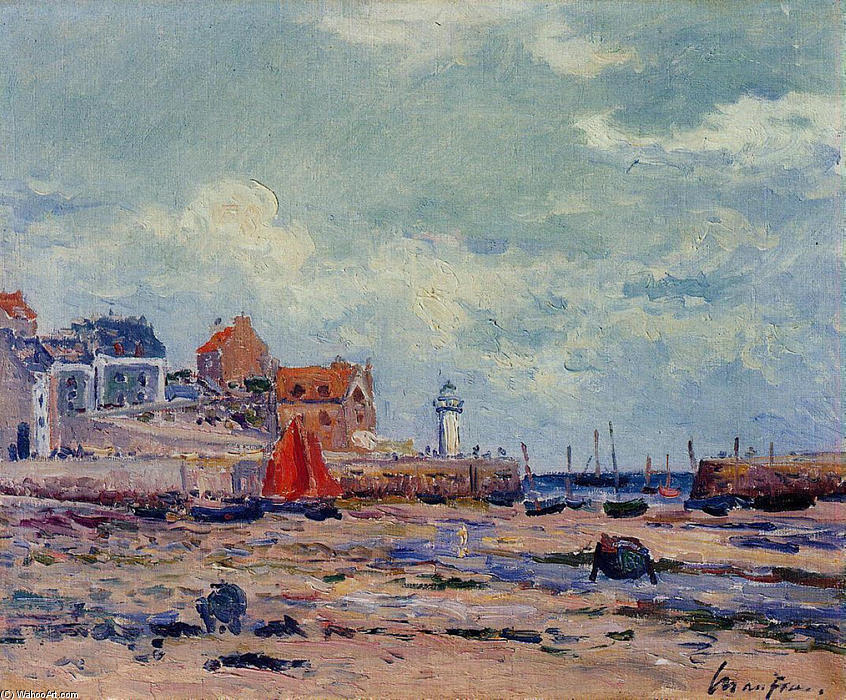 Wikioo.org - The Encyclopedia of Fine Arts - Painting, Artwork by Maxime Emile Louis Maufra - At Low Tide