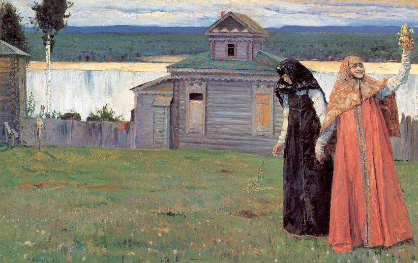 Wikioo.org - The Encyclopedia of Fine Arts - Painting, Artwork by Mikhail Nesterov - In a Secluded Monastery