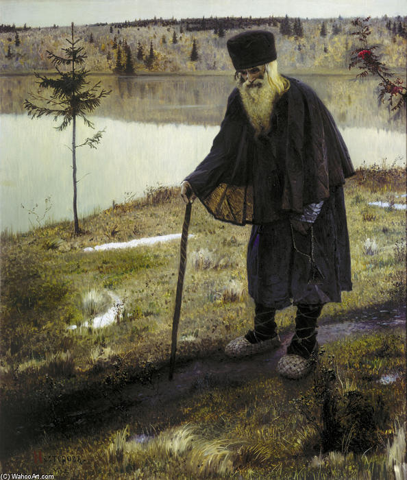 Wikioo.org – La Enciclopedia de las Bellas Artes - Pintura, Obras de arte de Mikhail Nesterov - el ermitaño