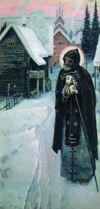Wikioo.org - The Encyclopedia of Fine Arts - Painting, Artwork by Mikhail Nesterov - Saint Sergius' labours (right part of the triptych)