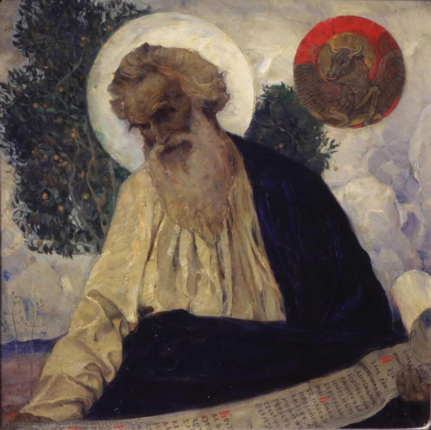 Wikioo.org - The Encyclopedia of Fine Arts - Painting, Artwork by Mikhail Nesterov - St. Luke the Apostle