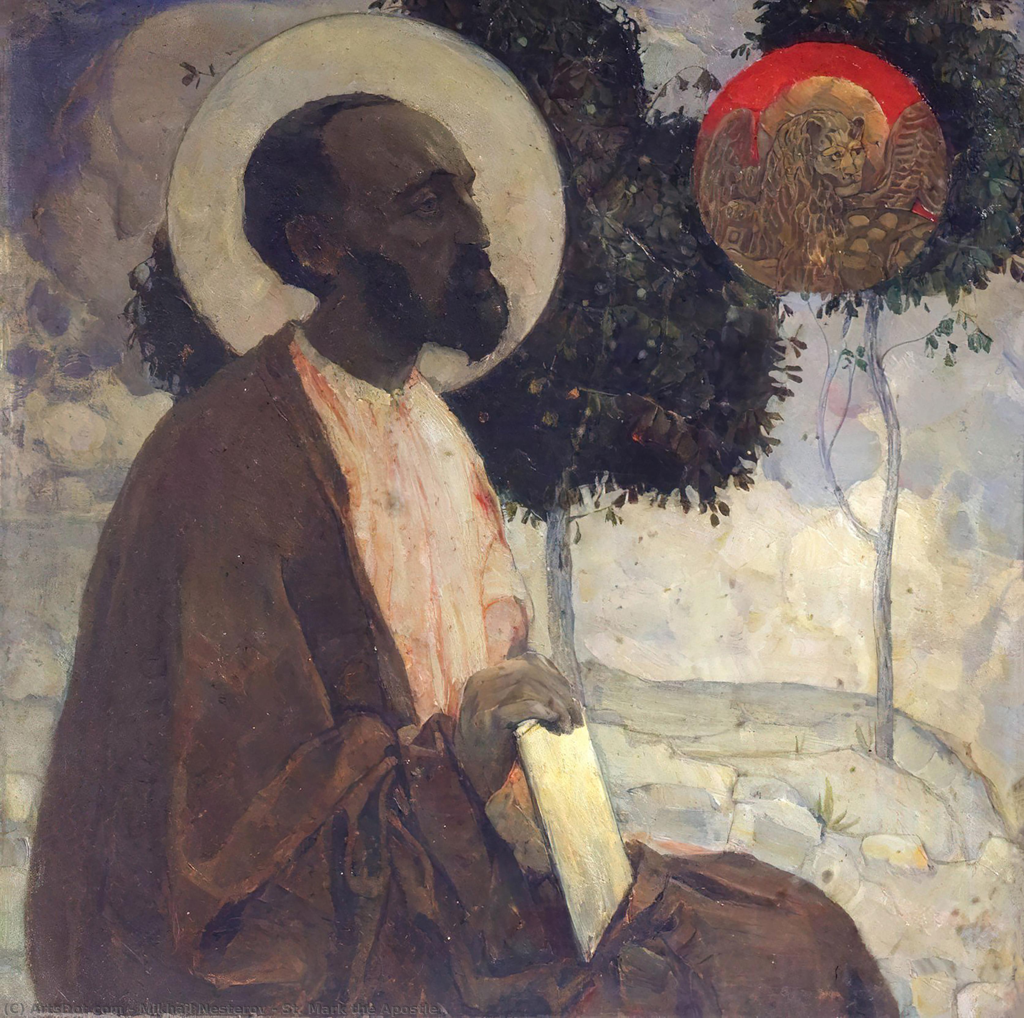 Wikioo.org - The Encyclopedia of Fine Arts - Painting, Artwork by Mikhail Nesterov - St. Mark the Apostle