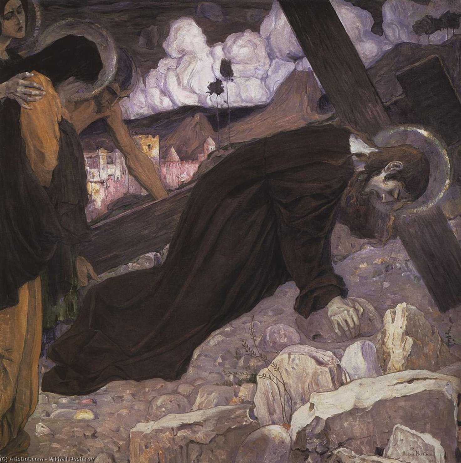 WikiOO.org - Encyclopedia of Fine Arts - Malba, Artwork Mikhail Nesterov - Crucifixion
