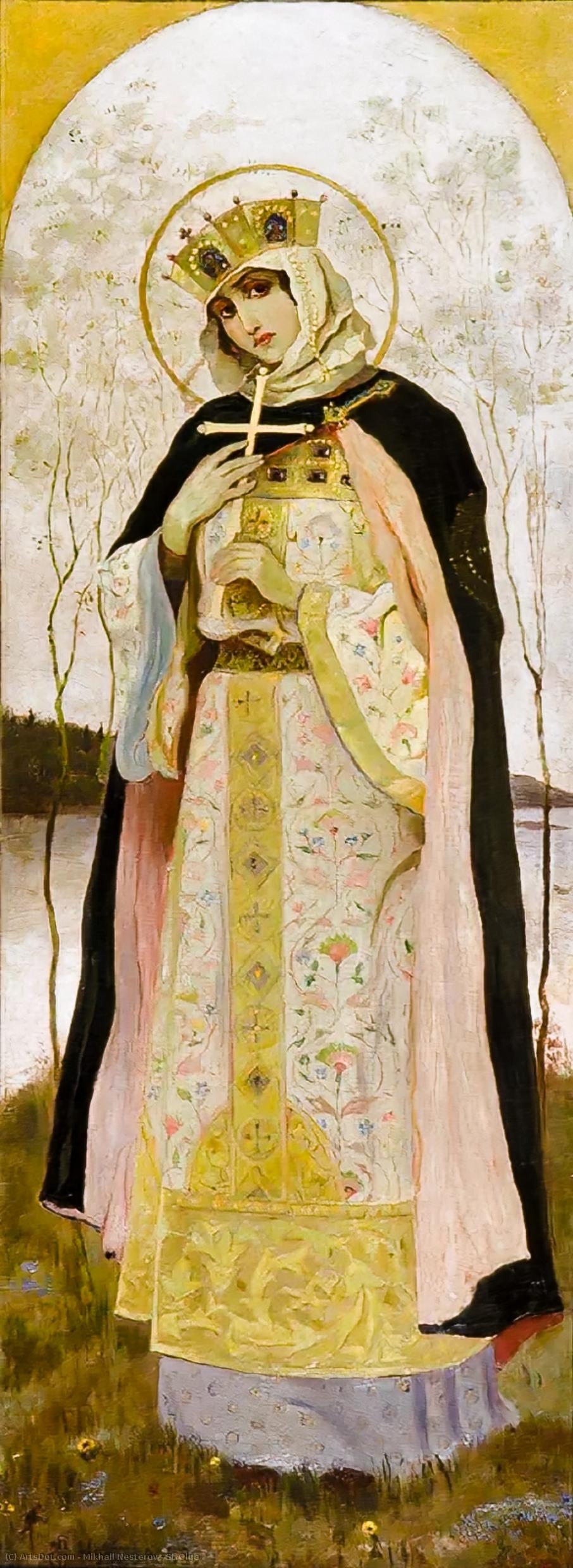 Wikioo.org – L'Enciclopedia delle Belle Arti - Pittura, Opere di Mikhail Nesterov - Cattedrale di st . Olga