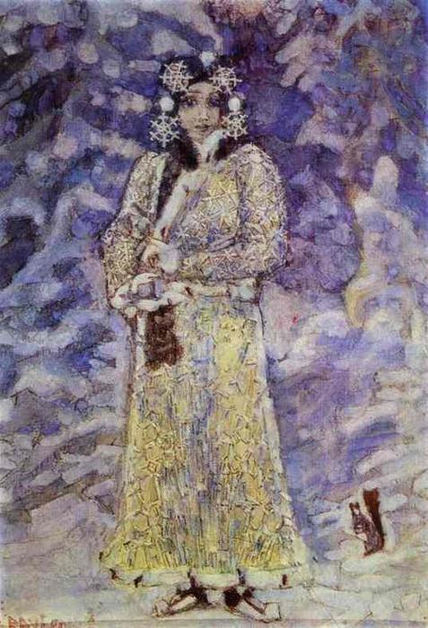Wikioo.org - The Encyclopedia of Fine Arts - Painting, Artwork by Mikhail Vrubel - The Snow Maiden