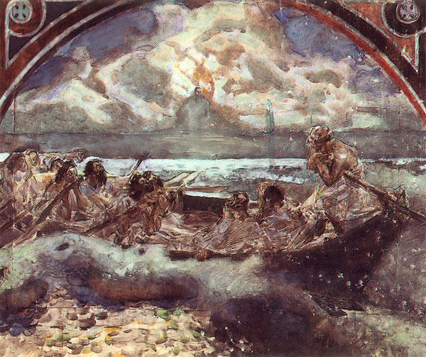 Wikioo.org - The Encyclopedia of Fine Arts - Painting, Artwork by Mikhail Vrubel - Walking on Water