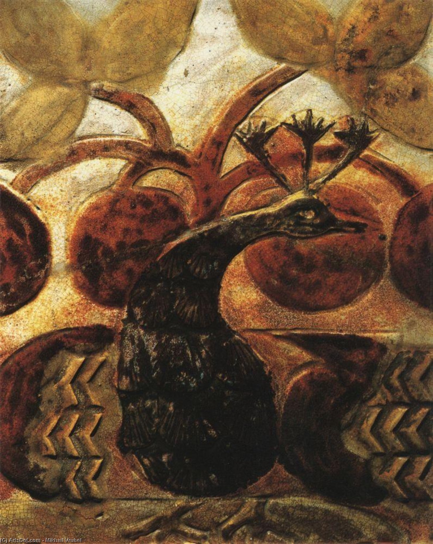 WikiOO.org - Encyclopedia of Fine Arts - Maleri, Artwork Mikhail Vrubel - Peacock