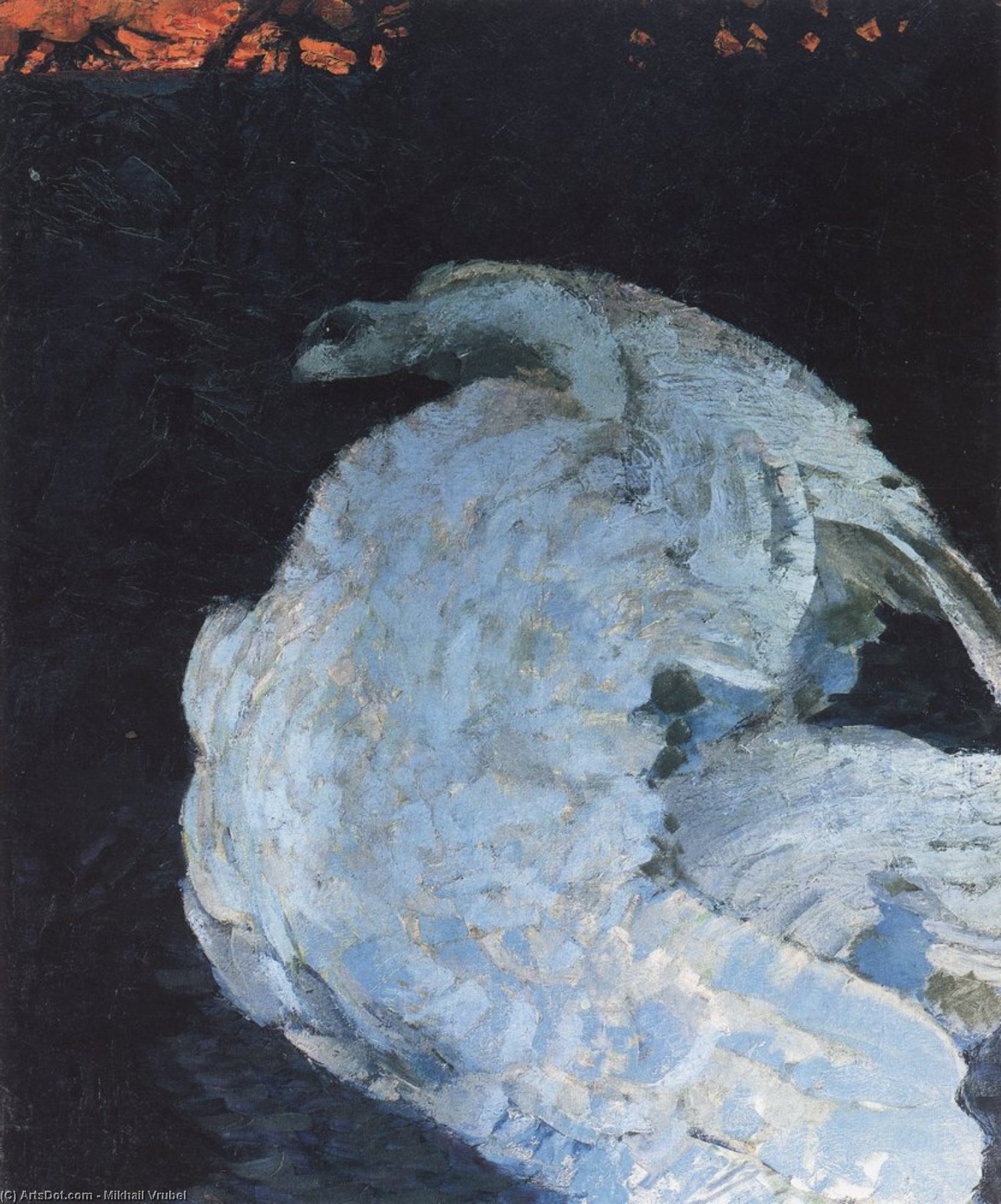 Wikioo.org - The Encyclopedia of Fine Arts - Painting, Artwork by Mikhail Vrubel - Swan
