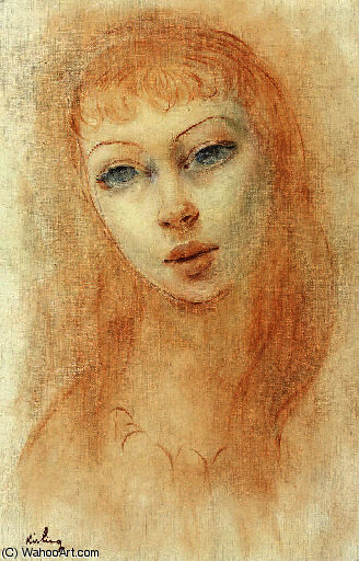 Wikioo.org - The Encyclopedia of Fine Arts - Painting, Artwork by Moise Kisling - Female portrait