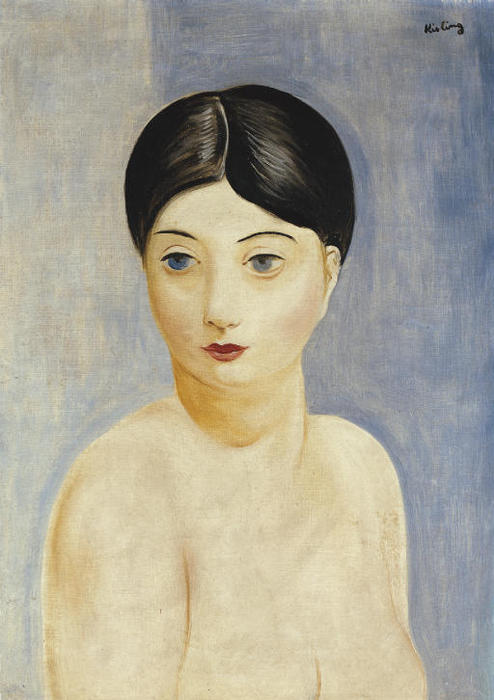WikiOO.org - Encyclopedia of Fine Arts - Maleri, Artwork Moise Kisling - Seated nude woman