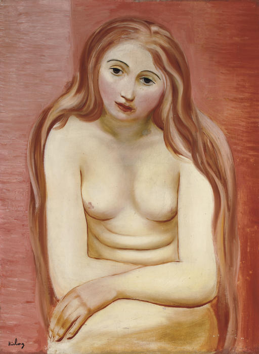 WikiOO.org - Encyclopedia of Fine Arts - Maleri, Artwork Moise Kisling - Sitting nude