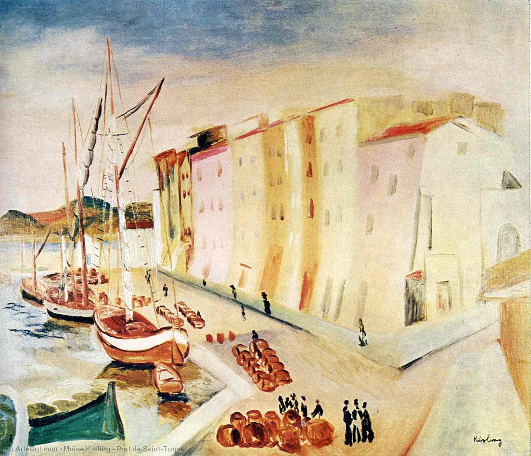 Wikioo.org - The Encyclopedia of Fine Arts - Painting, Artwork by Moise Kisling - Port de Saint-Tropez