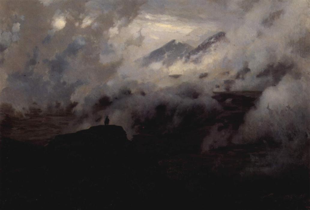 Wikioo.org - The Encyclopedia of Fine Arts - Painting, Artwork by Mykola Yaroshenko - Elbrus in the clouds