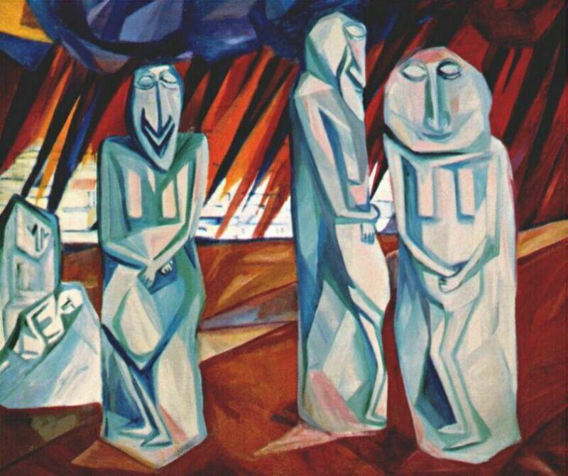 Wikioo.org - The Encyclopedia of Fine Arts - Painting, Artwork by Natalia Sergeevna Goncharova - Pillars of salt