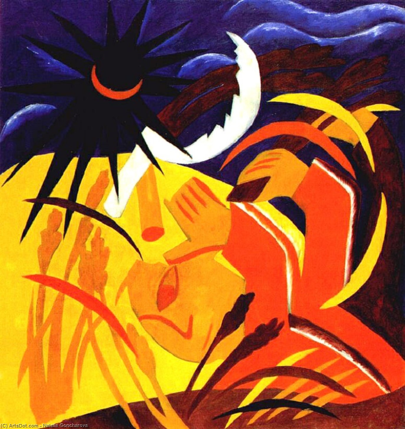 WikiOO.org - Енциклопедия за изящни изкуства - Живопис, Произведения на изкуството Natalia Sergeevna Goncharova - Harvest
